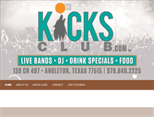 Tablet Screenshot of kicksclub.com